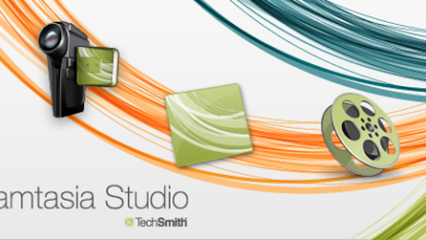 Μια εικόνα του Camtasia Studio, ένα πρόγραμμα για την εγγραφή οθονών υπολογιστών και τη δημιουργία επεξηγήσεων βίντεο Camtasia-Studio