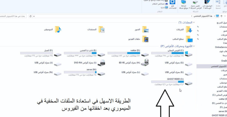 صورة لـ طرق لاستعادة الملفات المخفية في مفتاح USB بطريقة احترافية وسهلة جدا | D8A7D8B3D8AAD8B9D8A7D8AFD8A7D8A9-D8A7D984D985D984D981D8A7D8AA-D985D986-D8A7D984-USB-D8A8D8B9D8AF-D8A7D986-D8A7D8AED981D8A7D987D8A7-D8A7D984D981D98AD8B1D988D8B3-2-933x445