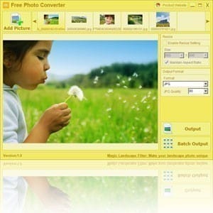 Ein Bild des Free Photo Converter-Programms zum Ändern von Bildformaten und -größen unter Beibehaltung der Qualität | FPC_main_window_300_300