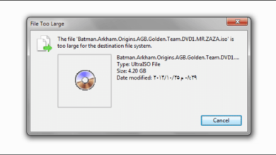 Un'immagine per risolvere il problema del file è troppo grande per il file system di destinazione in Windows il file è troppo grande per il file system di destinazione