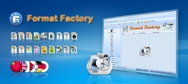 Ein Bild des Format Factory-Programms zum Konvertieren von Audio, Video und Bildern in verschiedene Formate formatfactory3.0.1