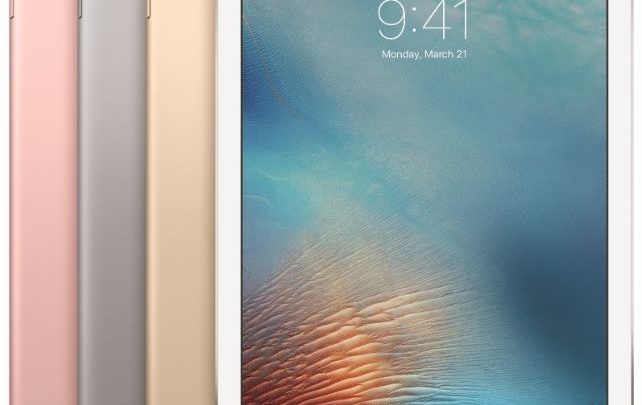 Foto von Apple bei der Vorstellung eines neuen 9.7-Zoll-iPad Pro auf seiner Konferenz. iPad Pro 9.7