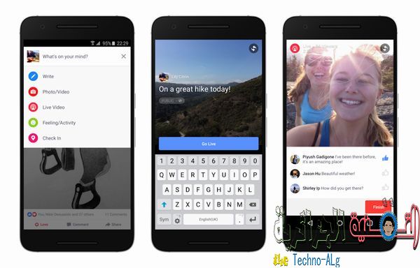 Un'immagine di Facebook che annuncia la data di lancio della funzione di trasmissione in diretta sui telefoni Android livevideo