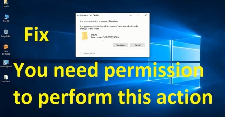 صورة لـ حل مشكلة You need permission to perform this action في الويندوز | maxresdefault28629