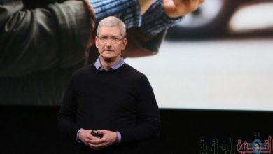 Een foto van Tim Cook die de nadruk legt op de bescherming van gebruikersgegevens tijdens de Apple-conferentie kort geleden tim-cook-maart-evenement-768x512