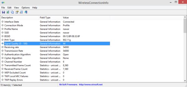 صورة لـ برنامج WirelessConnectionInfo لمعرفة قوة اشارة الواي فاي علي جهازك | wifi-connection-1