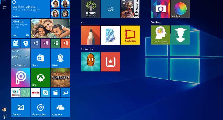 Imagem da comparação entre o Chrome OS e o Windows 10 S: Qual sistema é melhor para você? | menu iniciar windows-10-s