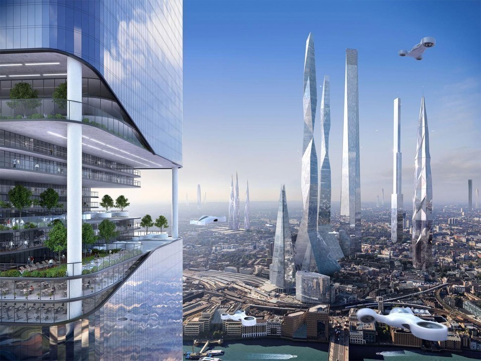 Immagine di Come sarà il nostro mondo tra 50 anni? 8 aspettative future | 382-futuro-skyline-di-londra-2100