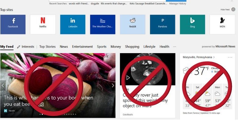 Immagine di Come disabilitare gli articoli su Microsoft Edge nella home page | edge-start-immagine-in primo piano