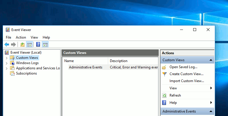 Afbeelding van wat aangepaste weergaven zijn in Windows Event Viewer en hoe u er een kunt maken | windows-aangepaste-weergaven-featured