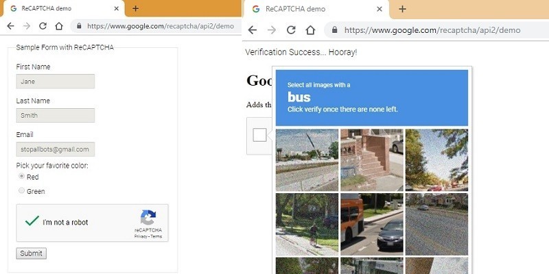 Immagine di Come bypassare la verifica dell'immagine ReCAPTCHA di Google | Funzionalità risolte con Google-Captcha