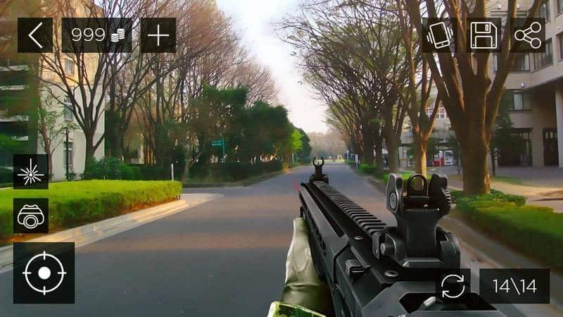 Immagine dei migliori giochi di realtà aumentata che possono essere giocati su dispositivi Android | Simulatore di pistola-fotocamera 3D