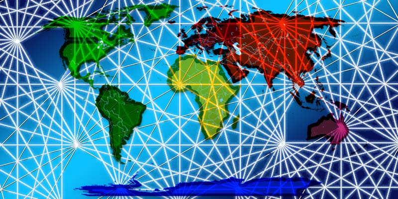 Un'immagine dei paesi che gestiscono le proprie reti interne e di come hanno creato una rete Internet locale funzionalità intranet nazionali