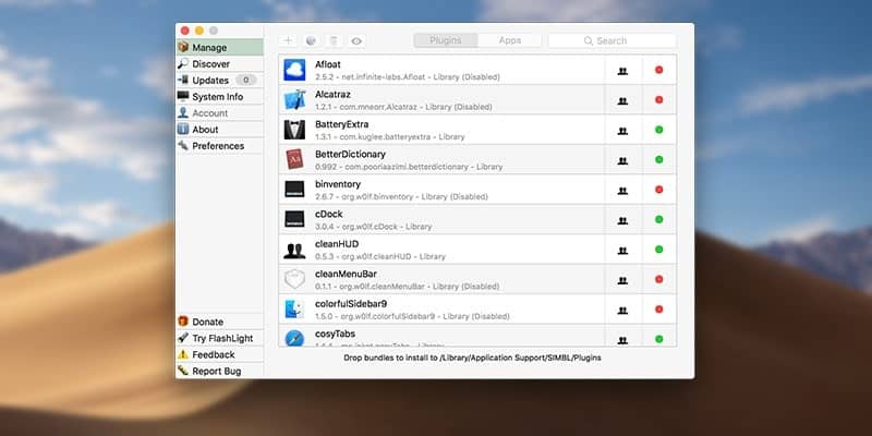 使用 mySIMBL 深度自訂 macOS 的圖片 | mysimbl-primary-window-hero-min-DzTechs