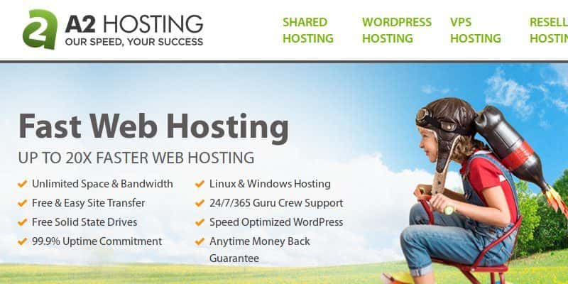 A2 Hosting 評測圖：速度提升 20 倍嗎（效能與速度測試）| a2hosting-featured-800x400-min-DzTechs
