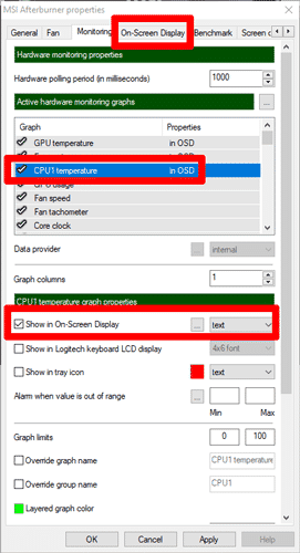 Check Cpu Temperature Laptop Msi Afterburner
