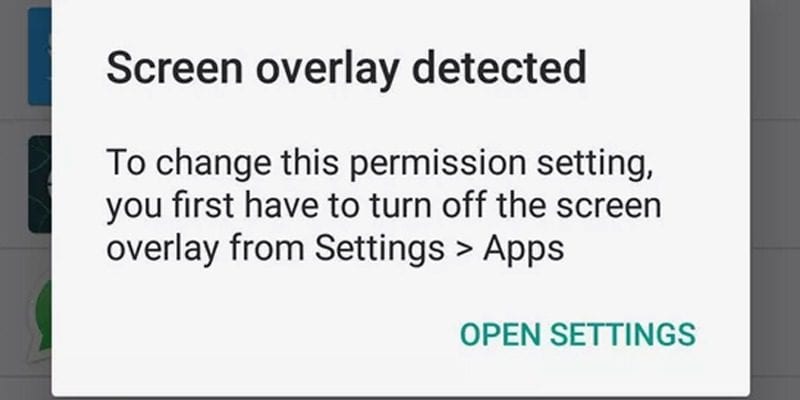 Immagine di come risolvere l'errore "Rilevato overlay schermo" su Android | errore-rilevato-overlay-schermo-intestazione-android-800x400-min-DzTechs