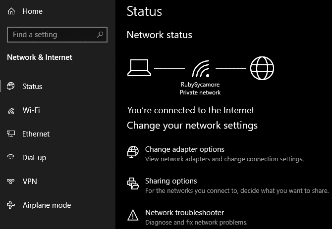 Risoluzione dei problemi di rete di Windows 10