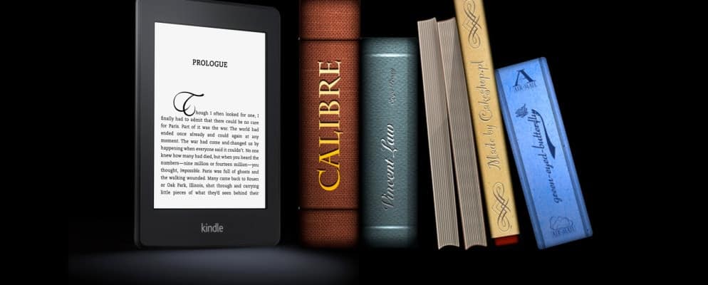 Immagine dei migliori componenti aggiuntivi di Calibre per gli amanti degli eBook | kindle-calibro-994x400-min-DzTechs