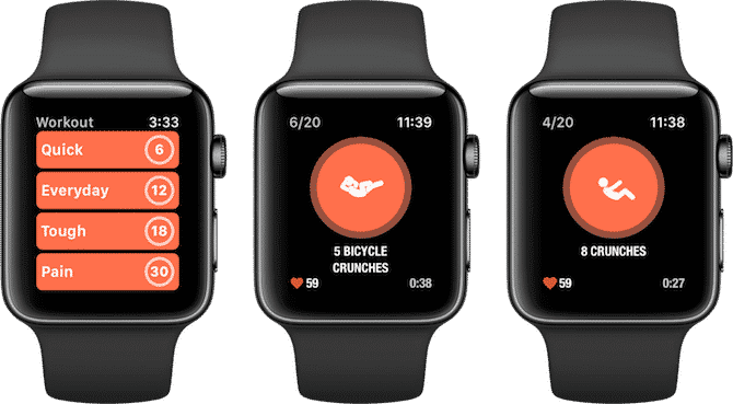 Apple Watch 健身應用程式 連續鍛煉