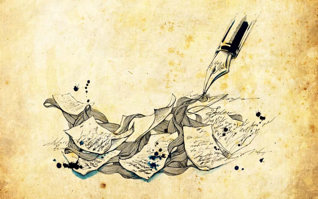 Obraz najlepszych aplikacji do kreatywnego pisania na Androida i iOS | writing-illustration-1080x675-min-DzTechs