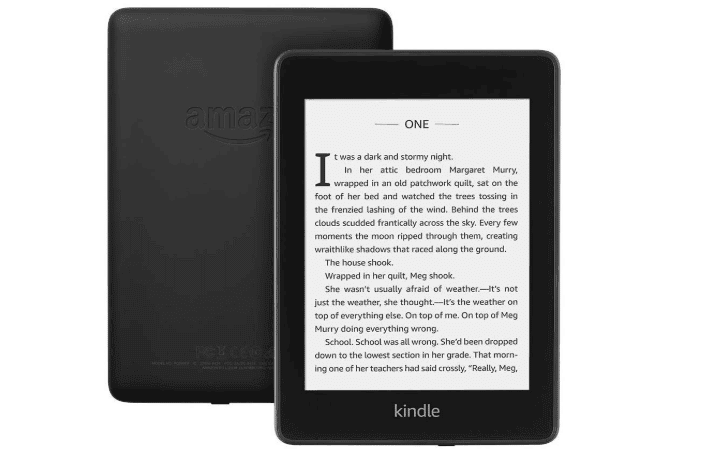 Dispositivo Kindle Paperwhite com tela de tinta eletrônica