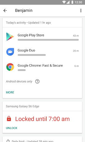restrizione di Google Family Link