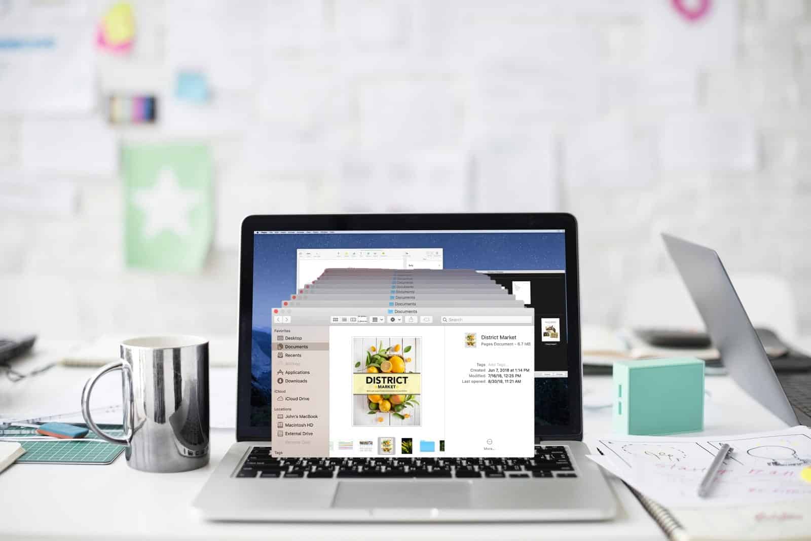 Pages、Word、その他の Mac ドキュメントの以前のバージョンを復元する方法の画像 | ebook_pages_mac_mockuuup-5wylbWfs-DzTechs
