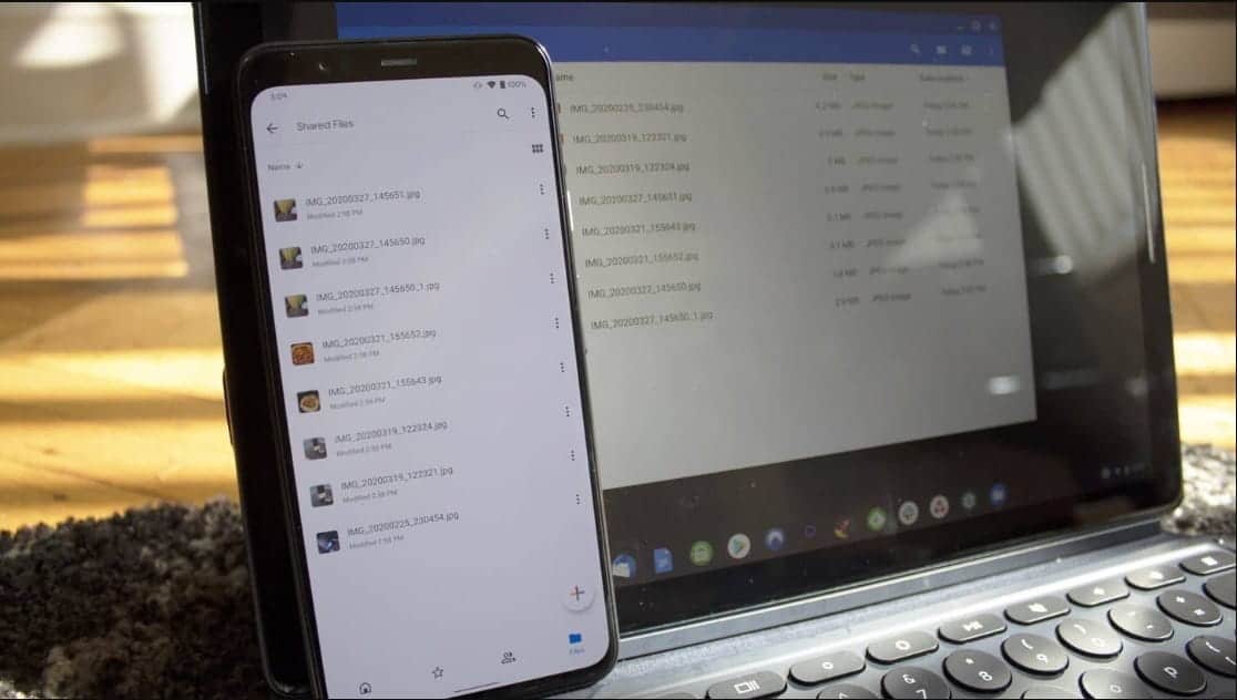 Obraz przedstawiający najlepsze sposoby udostępniania plików między systemami Android i Chrome OS | Android_transfer_on_chromebook-rhn2tags-DzTechs