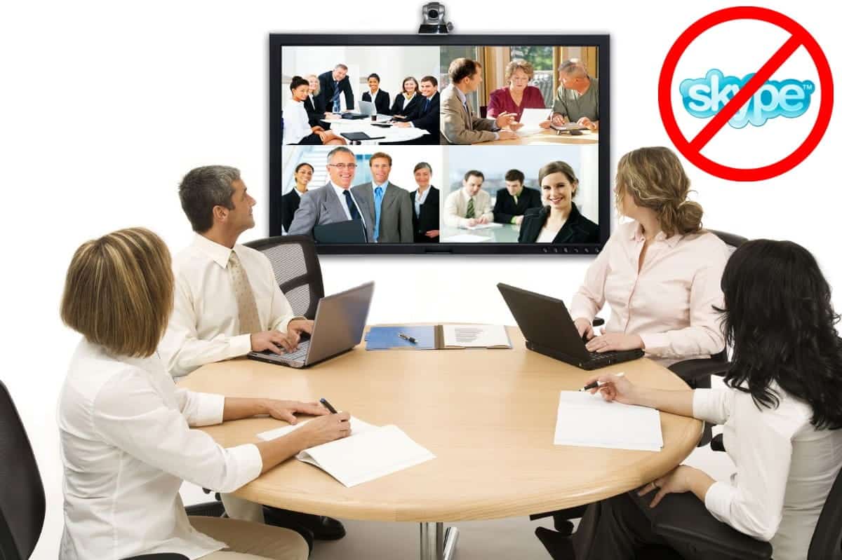 Изображение лучших бесплатных альтернатив Skype для ПК с Windows или Linux | video_conferencing_team-MFPDXPfs-DzTechs