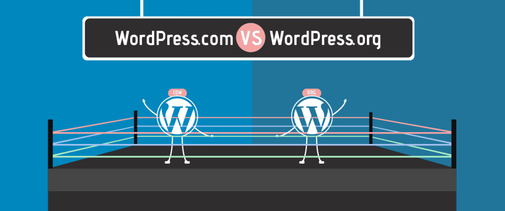 Изображение для сравнения WordPress.com и WordPress.org: в чем разница? Какой из них вам следует использовать? | wordpress.com_vs_wordpress.org__1024x428-FstTmhgs-DzTechs