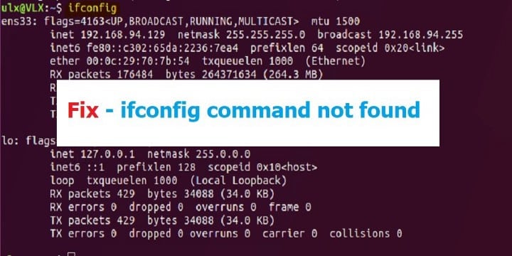 Immagine di come correggere l'errore "ifconfig: comando non trovato" in Linux | 1FDJSiFIQoxdcaJIr-3S5wg-DzTechs