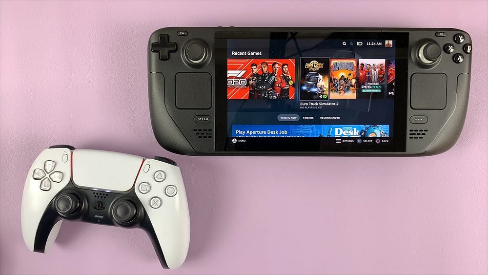 Ilustracja przedstawiająca sposób podłączenia kontrolera PS5 do Steam Deck | 1vUCyz0A9R0HNOwnlF3kX4A-DzTechs