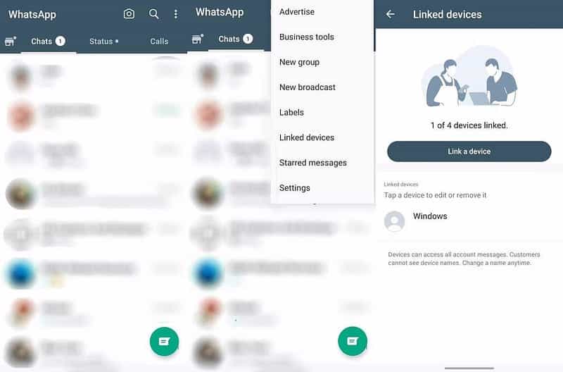 在 WhatsApp 中登出已關聯的設備