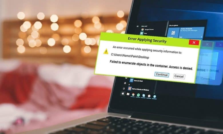 Afbeelding van handleiding voor het oplossen van de fout 'Kan objecten in container niet inventariseren' op Windows | 18CfVzDap_vO6pQan3pTimw-DzTechs