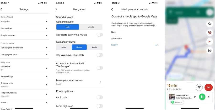So verknüpfen Sie Ihren Musikdienst mit Google Maps auf iOS