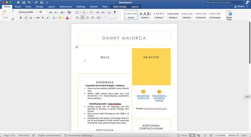Facilité d'utilisation de Microsoft Word