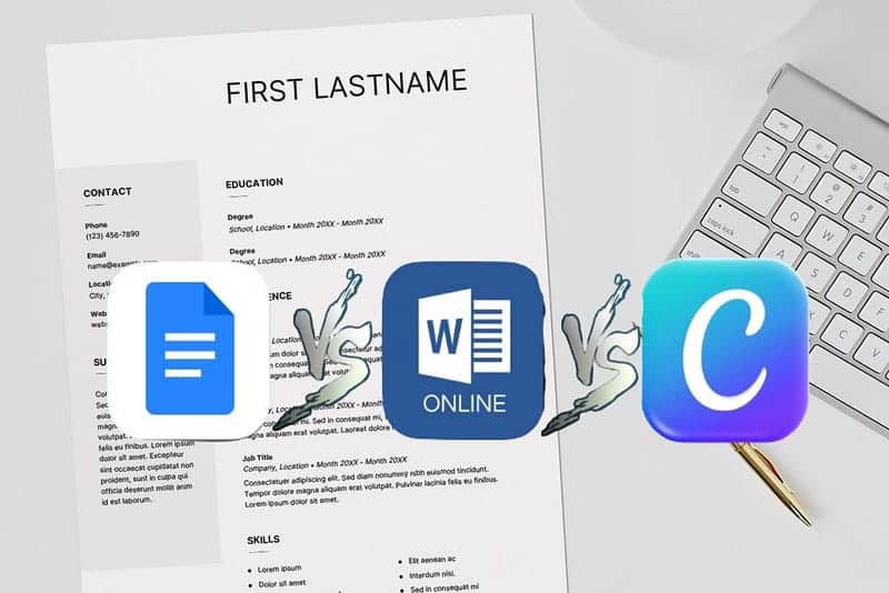 Comparaison complète : Canva, Word ou Google Docs – quel est le meilleur pour créer votre CV ?