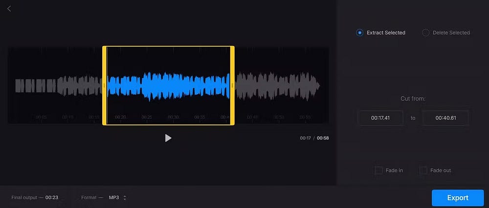 So teilen Sie Audiodateien mit Clideo