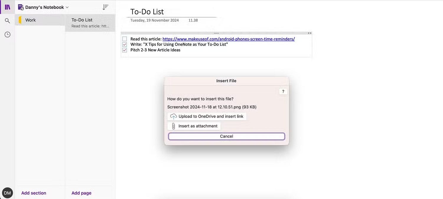 Встраивайте свои файлы в OneNote 3