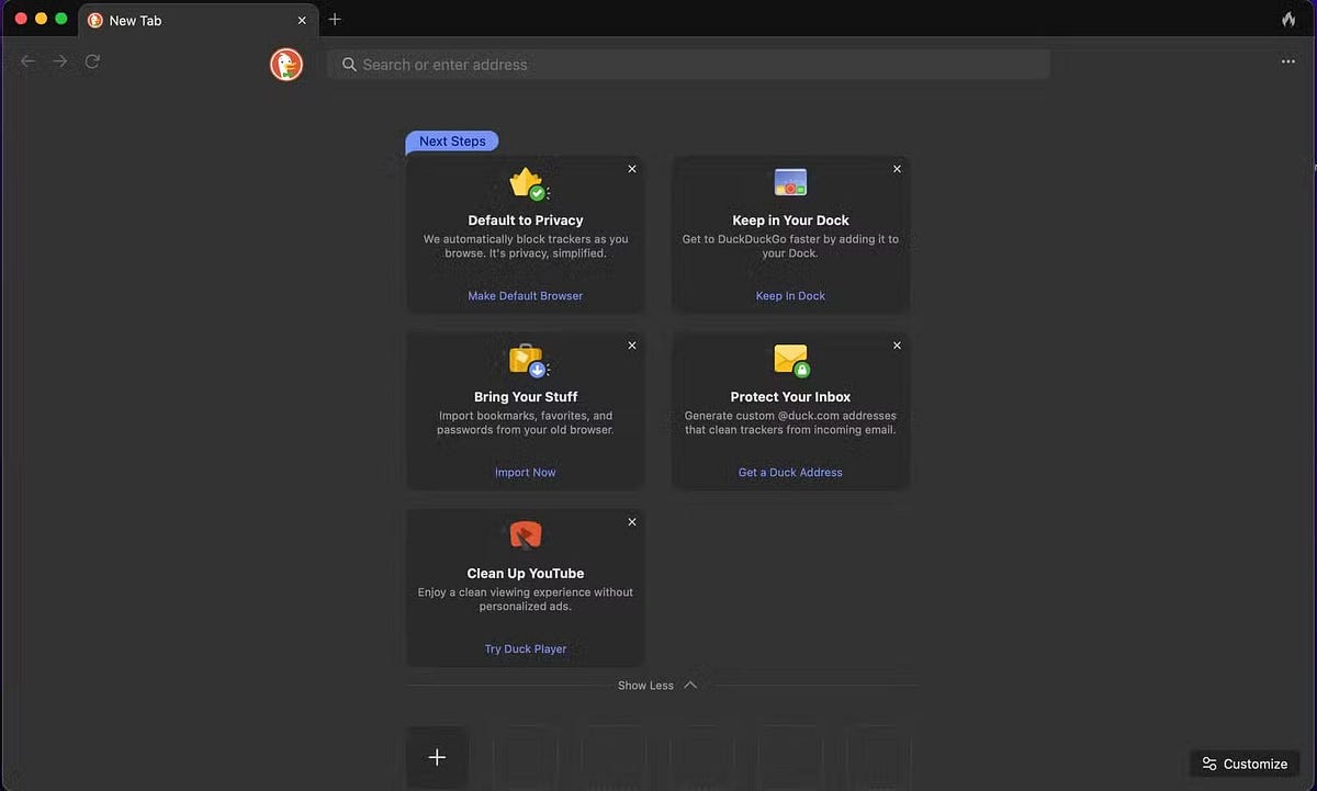 Caractéristiques : DuckDuckGo est privé par défaut