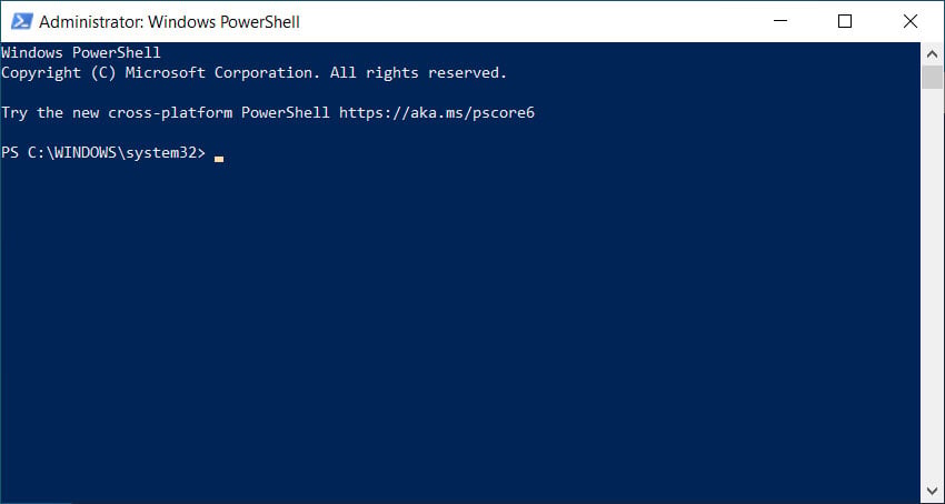 Ζητήστε το PowerShell ως διαχειριστή