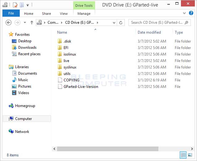 ダウンロードした ISO イメージ