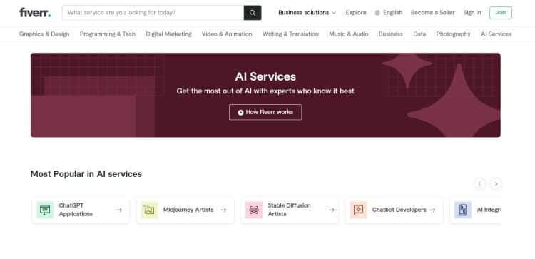 Fiverr AI サービス