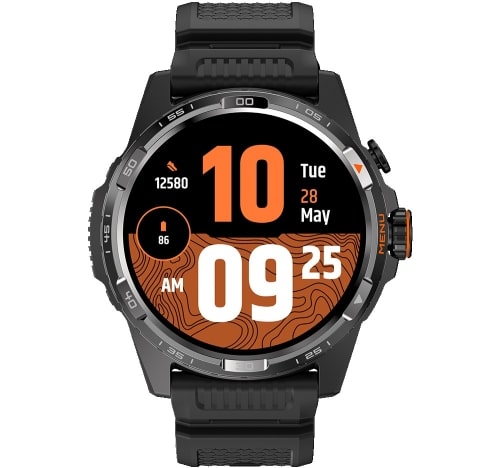 Ticwatch Atlas 黑色和橙色錶盤