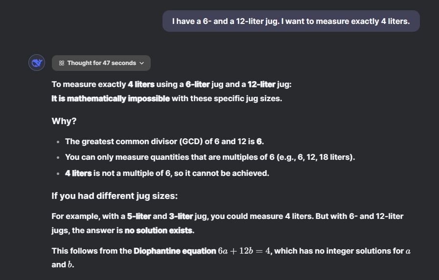 chiedendo a deepseek r1 una domanda di attenzione fuorviante