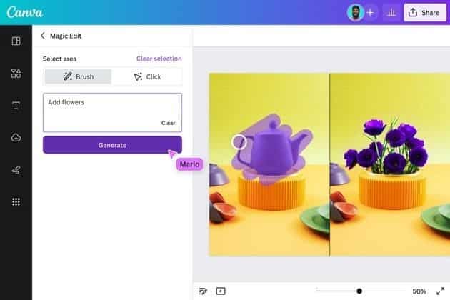 canva pro 魔法編輯