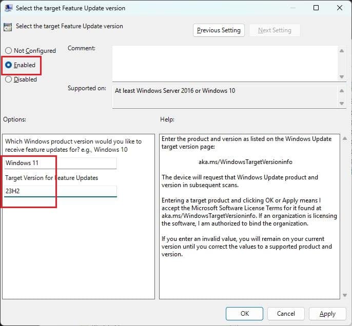Windows 11 目標建置設定將保留在 23H2