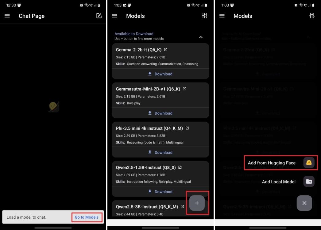 Scarica il modello deepseek r1 su Android
