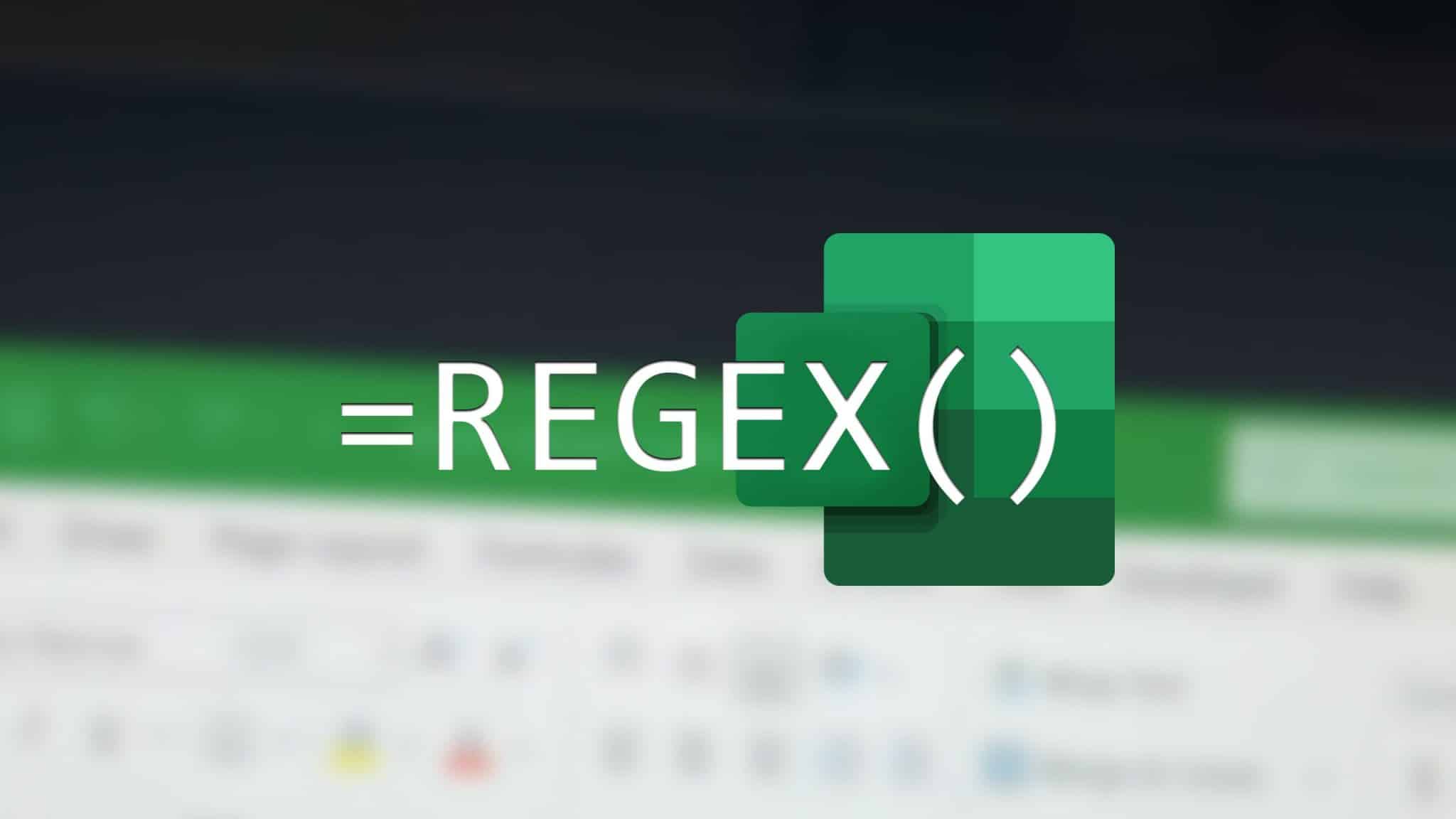 上面寫著 REGEX 的 Excel 徽標